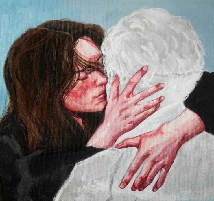 dancing with your ghost, acrylic on canvas, 2022