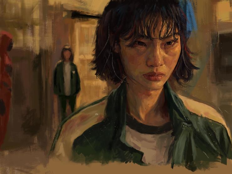 Squid Game study, me, Procreate, 2021